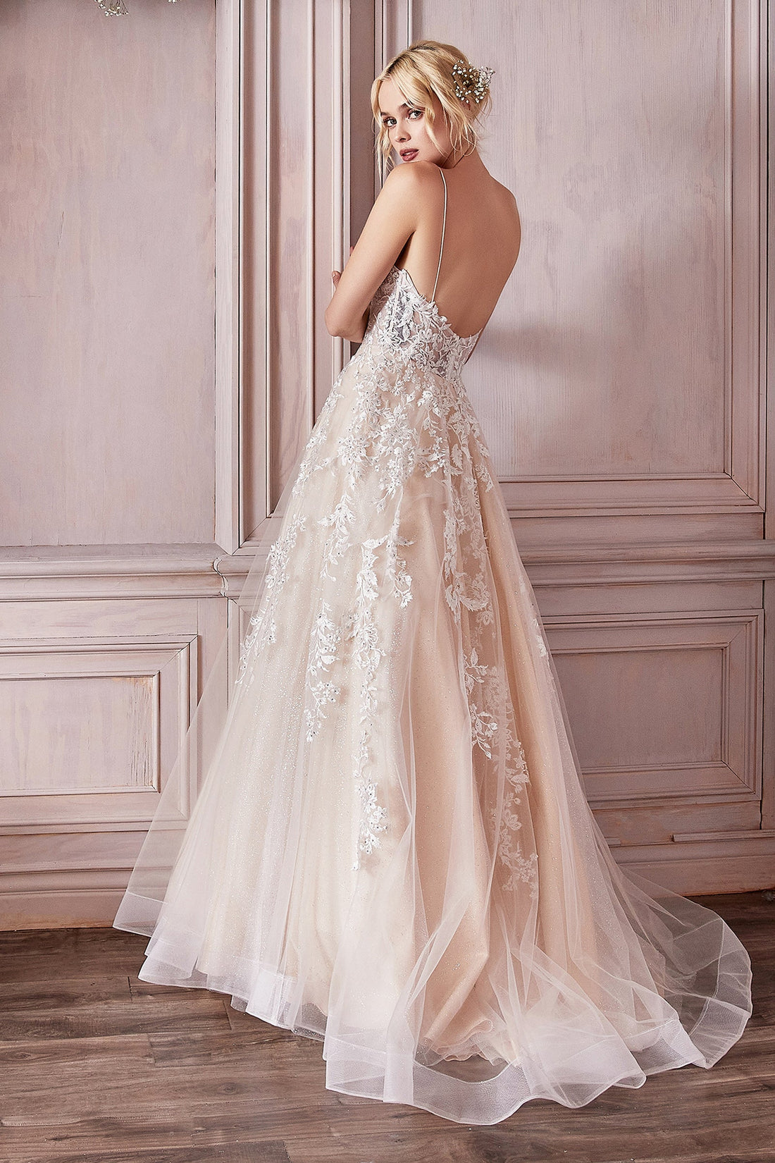 Champagne Bridal Gown by Cinderella Divine CM320