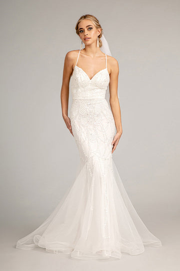 Embroidered Mermaid Bridal Dress by Elizabeth K GL3009